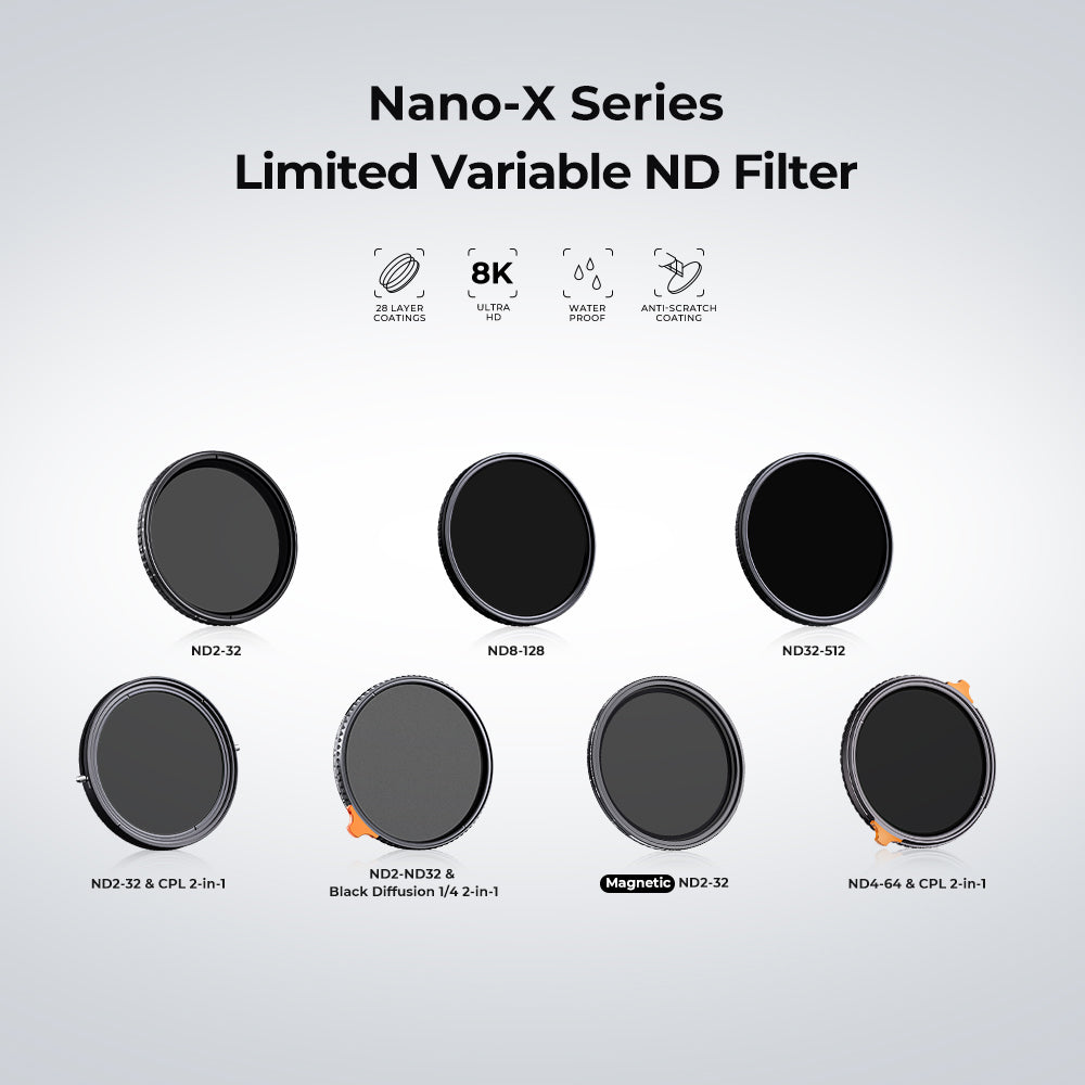 K&F Nano-X Series 2-in-1 Variable ND ( ND4-64 ) & CPL Filter (2 to 6-Stop) K&F Nano-X Series 2-in-1 Variable ND ( ND4-64 ) & CPL Filter (2 to 6-Stop)